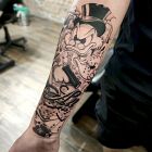 Oldschool style composition, with white omitted