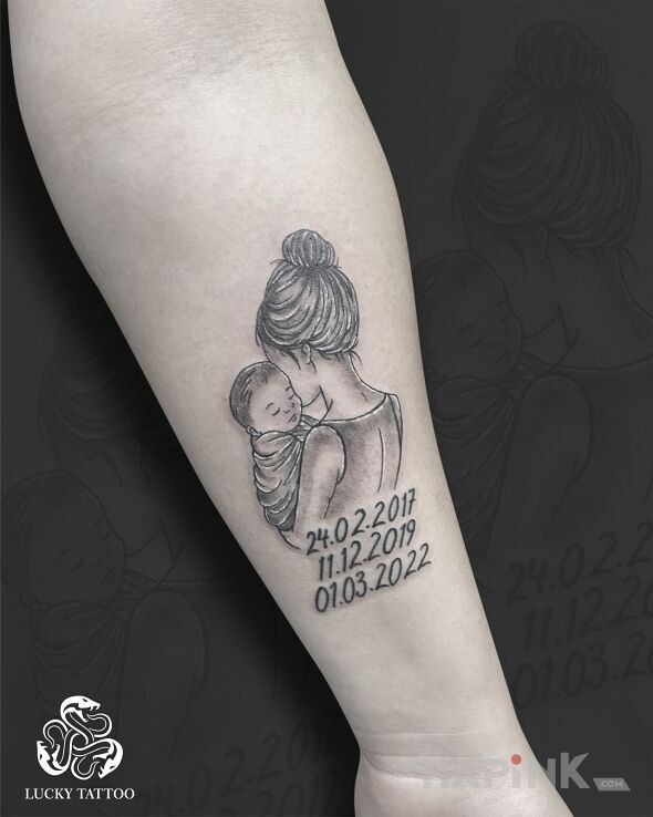 Tattoo Love written on the skin 💫 A symbol of a bond that nothing can break. ❤️ in graphic / illustrative style on the forearm