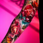 Floral motif and hummingbird from Pocahontas