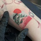 Mini Japoński Pejzaż – Wschodzące Słońce i Pagoda