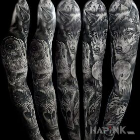 Tattoo Animals on the forearm motif: sleeves style: realistic