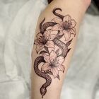 Viper in Lilies