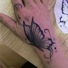 Butterfly on the hand