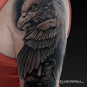 Tatuaż Orzeł na ręce motyw: fantasy styl: realistyczne