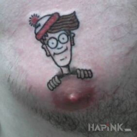 Tattoo Walle on the chest motif: colorful style: cartoon / comic book