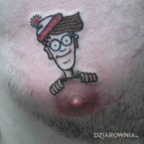 Tatuaż Walle na klatce motyw: małe styl: kreskówkowe / komiksowe