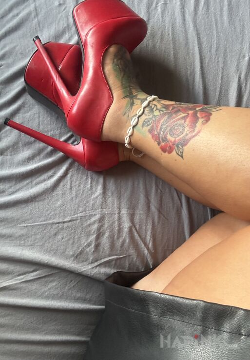Tattoo All About Me in colorful motif and graphic / illustrative style on the foot
