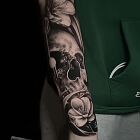 Skull with flowers