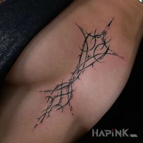 Tattoo Tribal-like pattern on the breast motif: other
