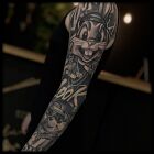 Full sleeve in oldschool cartoon style
