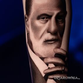 Tatuaż Portret mężczyzny na ręce motyw: twarze styl: realistyczne