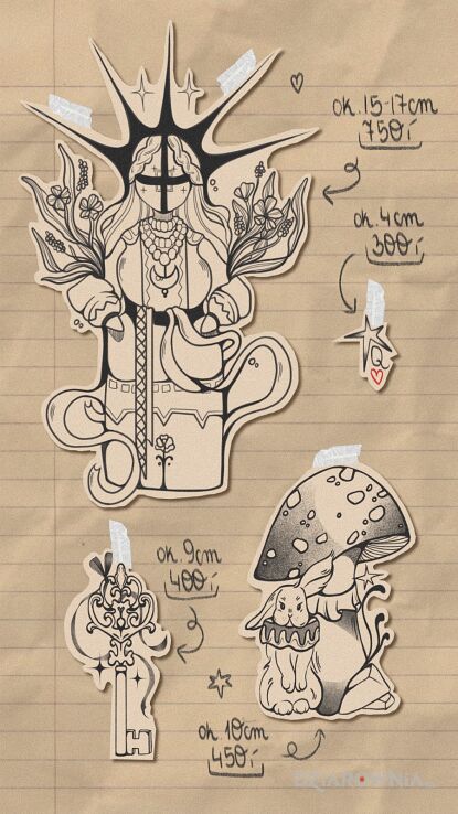Wzór fantasy wzorki - graficzne / ilustracyjne