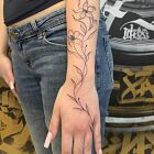 Delicate Lilies - Fineline on Forearm and Hand 🌸