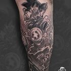 Son Goten on Kinto Cloud Tattoo – Black & Grey