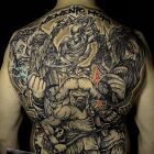 Large full back composition - memento mori