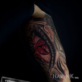 Tattoo Eye from Naruto On the arm motif: manga / anime style: graphic / illustrative