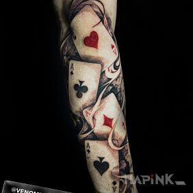 Tattoo Carriage on the forearm motif: black and gray style: realistic