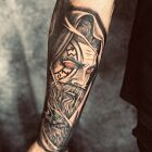 Viking with a raven
