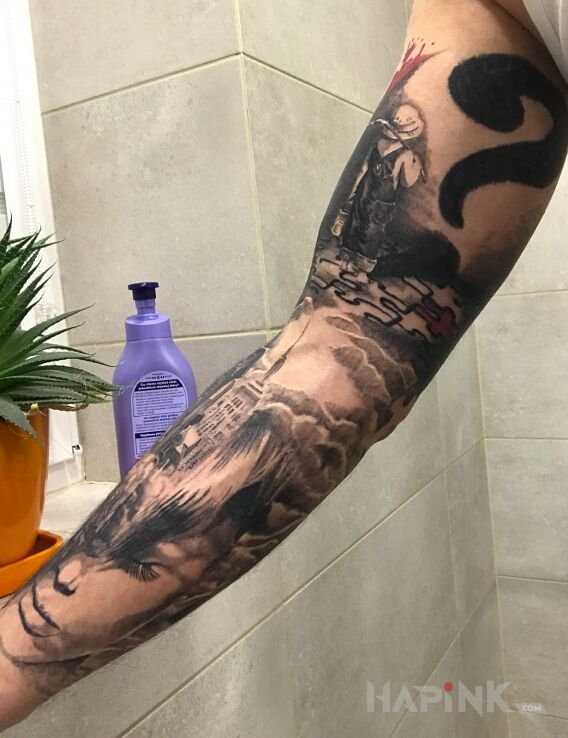 Tattoo Rękaw wew. strona in sleeves motif on the forearm