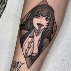 Anime girl with red eyes