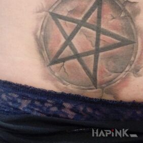 Tattoo Pentagram on the stomach motif: other