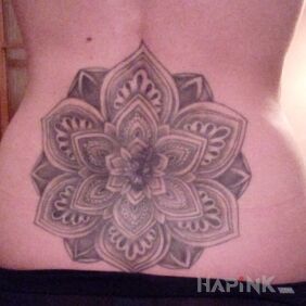 Tattoo Mandala on the back motif: mandalas