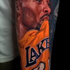 Kobe Bryant in a Lakers jersey — color realism
