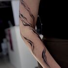 Abstract Black Linework