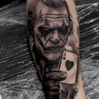 Joker with Ace of Hearts – Black & Grey