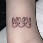 Trio of dotted rabbits