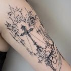 Gothic Composition with Cross