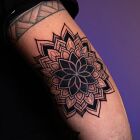 Black mandala on elbow