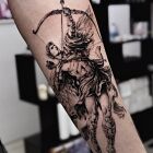 Anioł z łukiem - black & grey