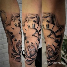 Tatuaż I jedziemy dalej z rękawem !!! na przedramieniu motyw: twarze