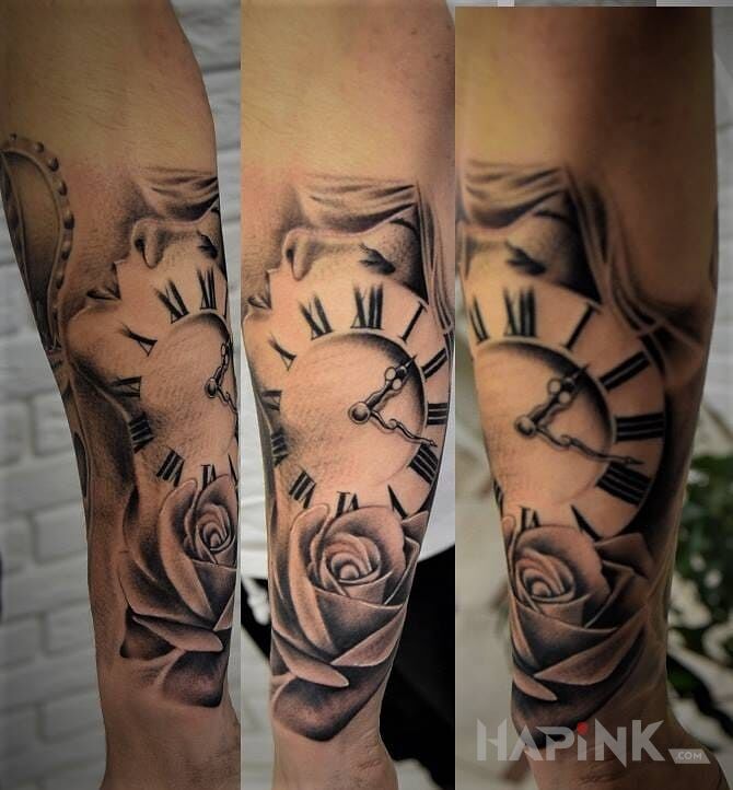 Tattoo I jedziemy dalej z rękawem !!! in objects motif on the forearm