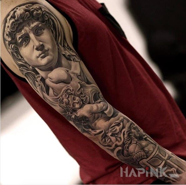 Tattoo Niesamowite 3D in 3D motif on the upper arm