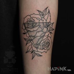 Tattoo Roses on the forearm motif: flowers
