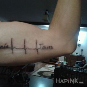 Tattoo My two little ones :) on the upper arm motif: lettering