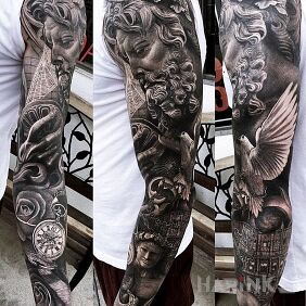 Tattoo A sleeve not of this world on the upper arm motif: sleeves style: realistic