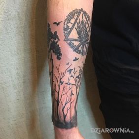 Tatuaż Wykonczenie ręki na przedramieniu motyw: pozostałe
