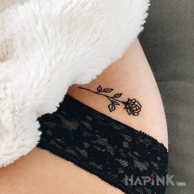 Tattoo Rose not large :) on the leg motif: sexy