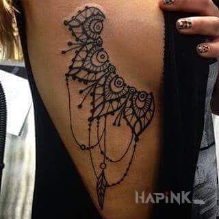Tattoo Wzorki in other motif on the ribs