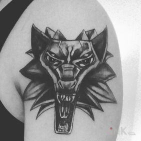 Tattoo The witcher on the upper arm motif: other