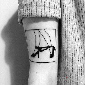 Tattoo Panties down on the upper arm motif: other