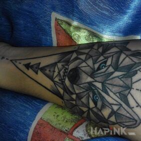 Tattoo Geometric forearm tattoo on the forearm motif: animals style: geometric