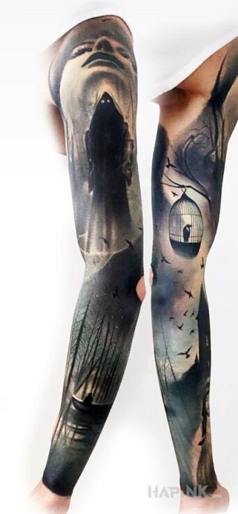 Tattoo Rekaw na 200% in 3D motif on the upper arm