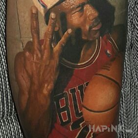 Tattoo Basketmaker on the forearm motif: 3D style: realistic