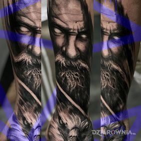 Tatuaż Portret na przedramieniu motyw: twarze