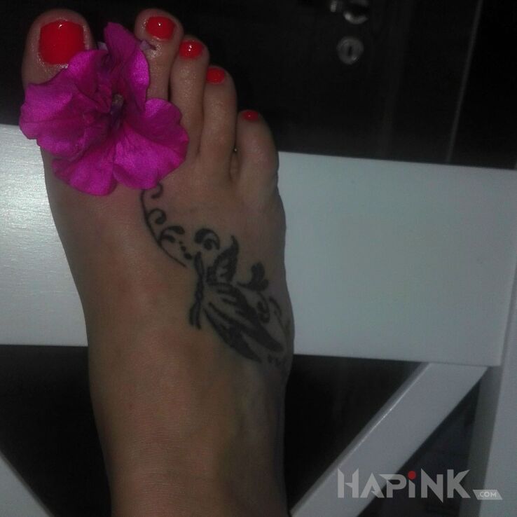 Tattoo Motyl all in butterflies motif on the foot