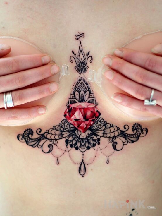 Tattoo Vermilion part. 2 in sexy motif on the stomach
